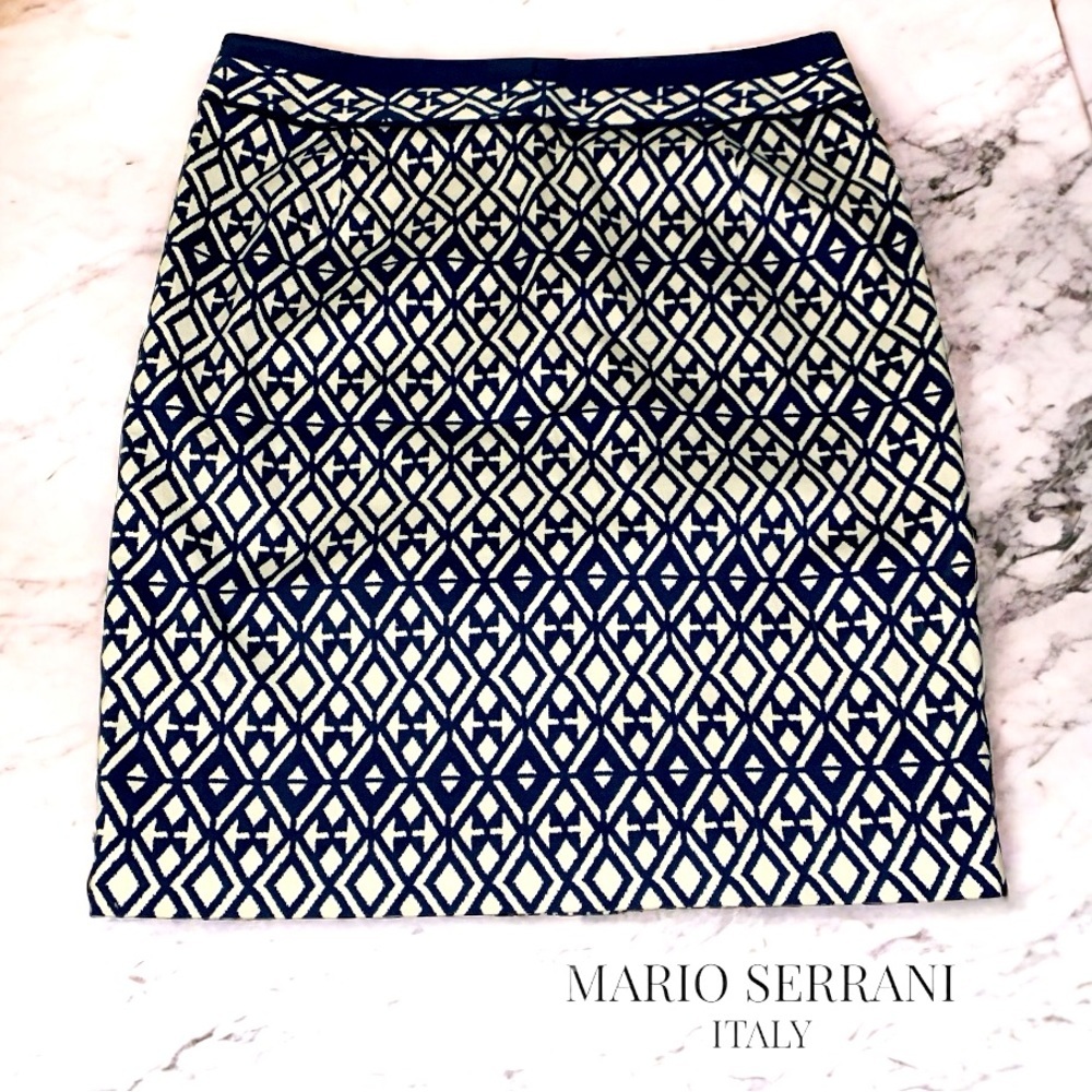 MARIO SERRANI Women’s Geometric Midi Skirt- Medium